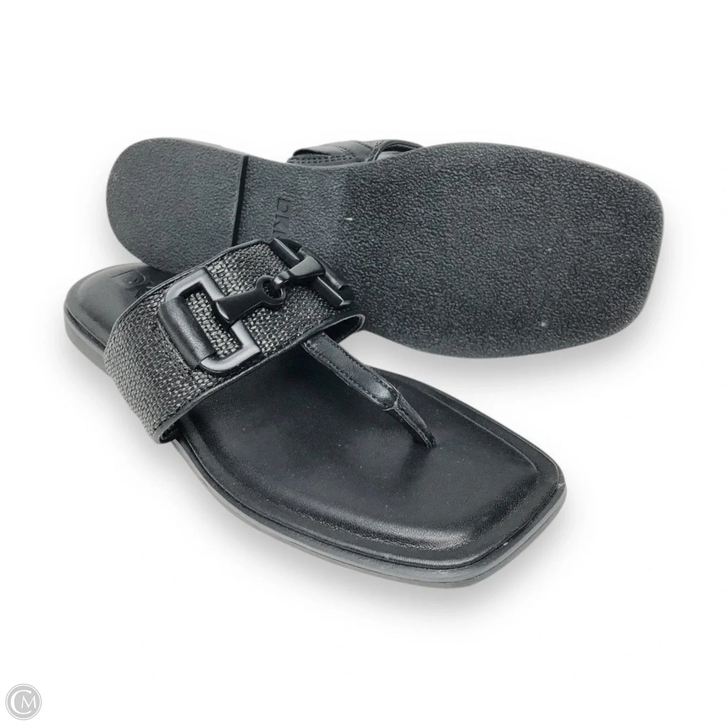 Sandals Flats By Dkny In Black, Size: 7.5