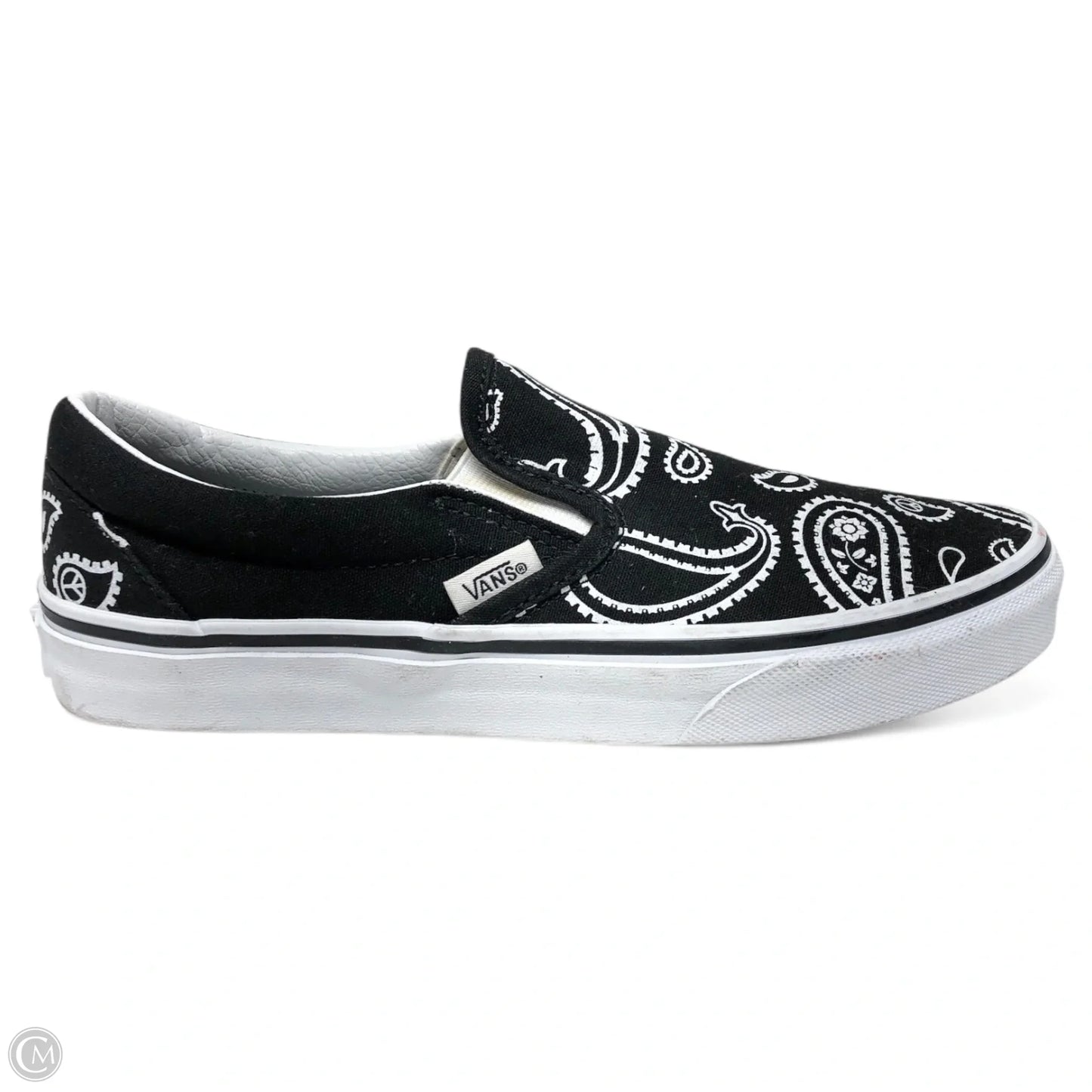 Shoes Sneakers By Vans In Black & White, Size: 7