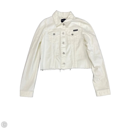 Jacket Denim By Calvin Klein In White, Size: S