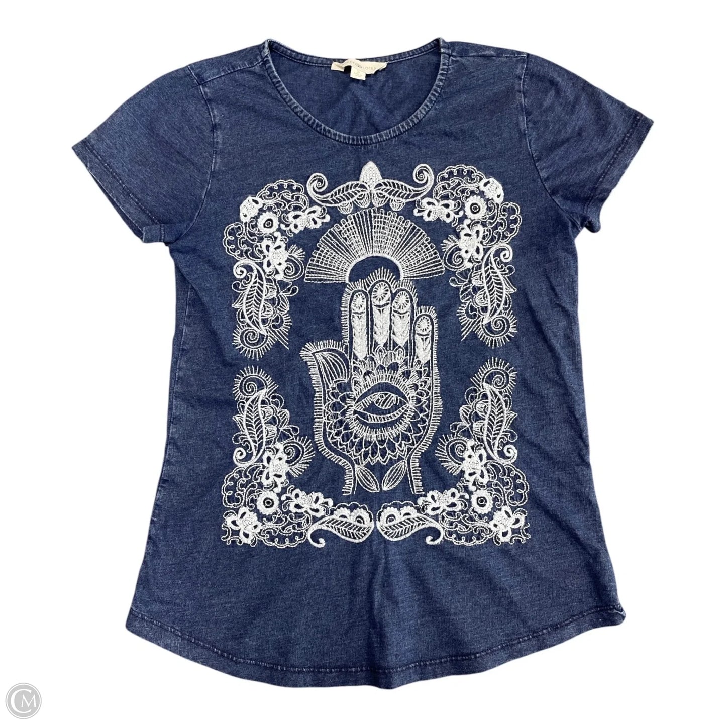 Top Short Sleeve By Lucky Lotus In Blue, Size: S