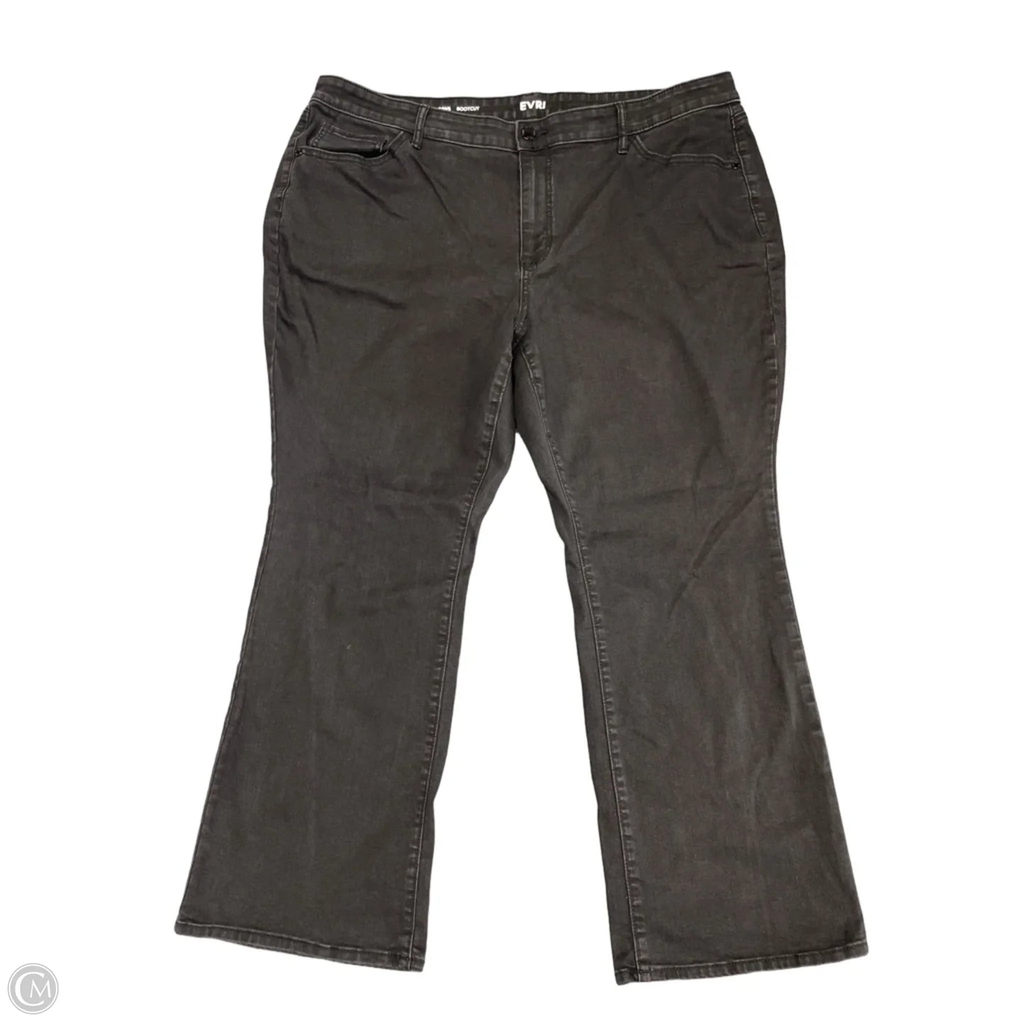 Jeans Boot Cut By Evri In Black Denim, Size: 24