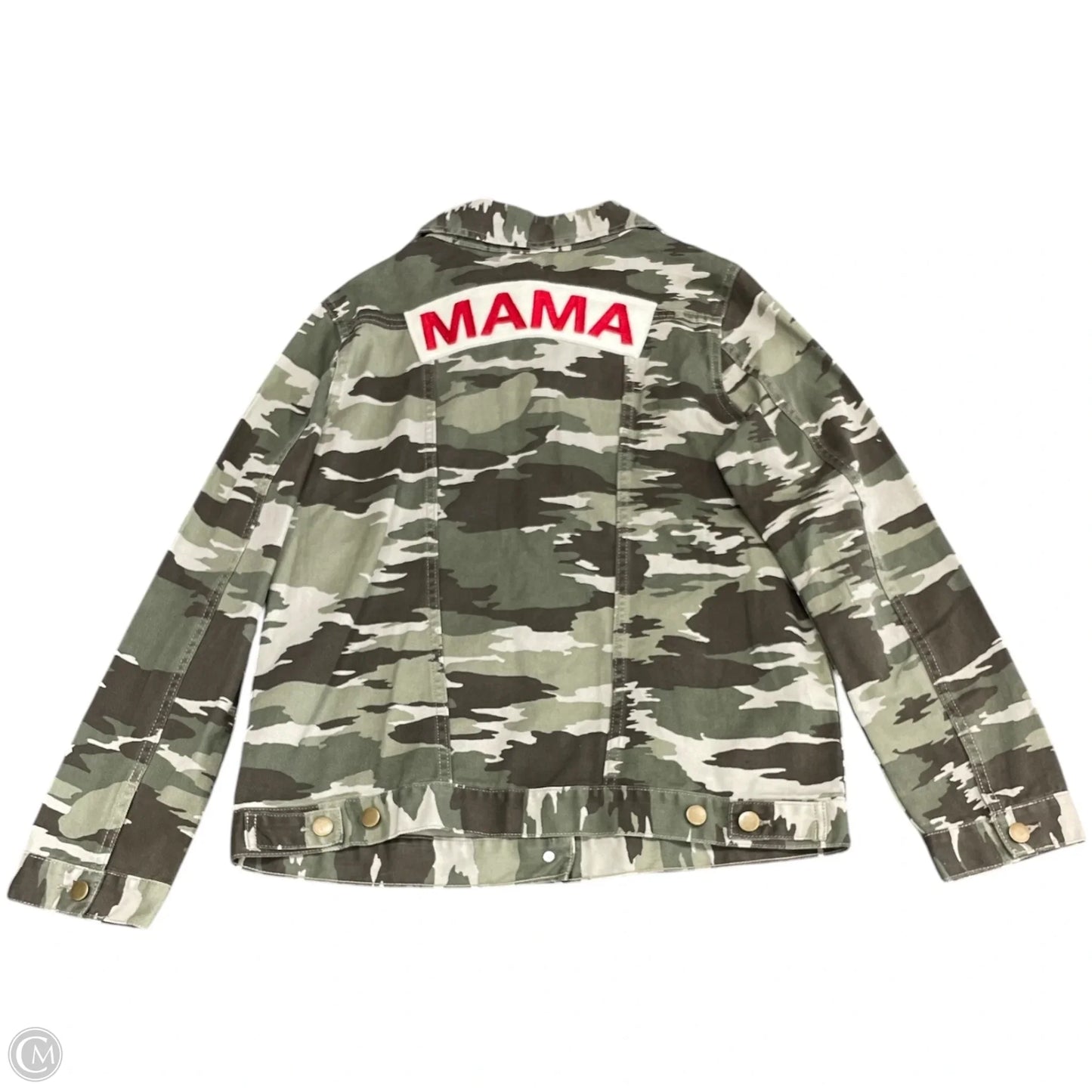 Jacket Denim By Ingrid & Isabel In Camouflage Print, Size: M