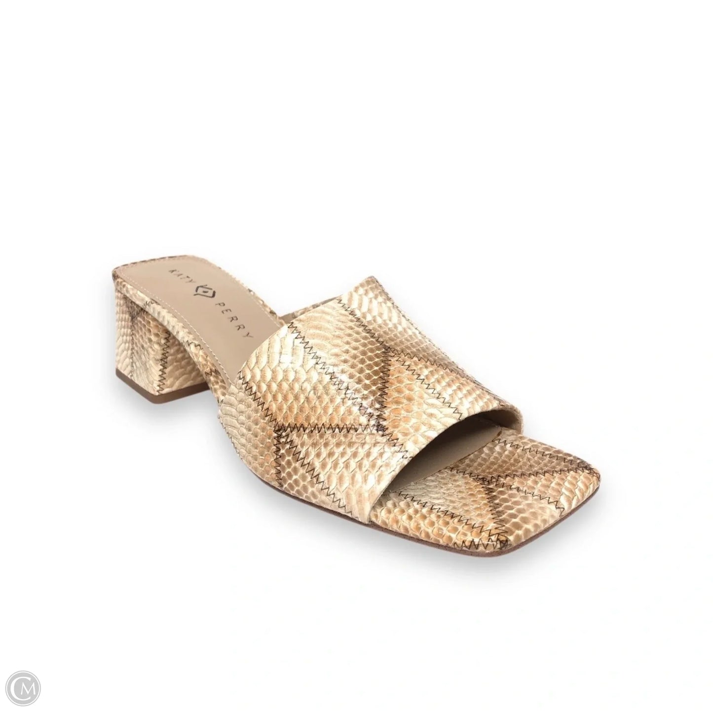 Sandals Heels Block By Katy Perry In Cream, Size: 11