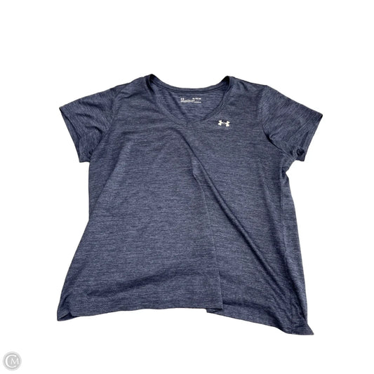 Athletic Top Short Sleeve By Under Armour In Blue, Size: Xl