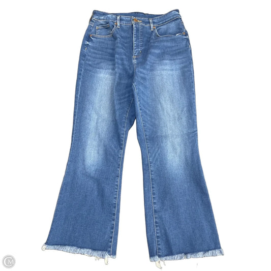 Jeans Flared By Loft In Blue Denim, Size: 12