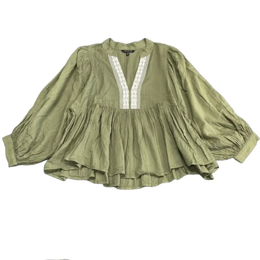 Top Long Sleeve By Banana Republic In Green, Size: M