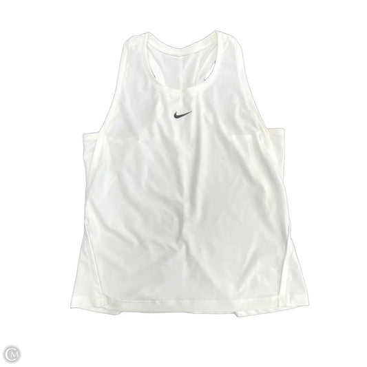Athletic Tank Top By Nike Apparel In White, Size: M