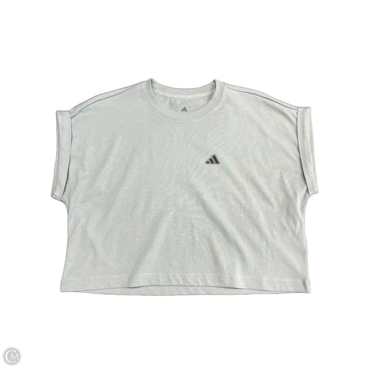 Athletic Top Short Sleeve By Adidas In Green, Size: Xs