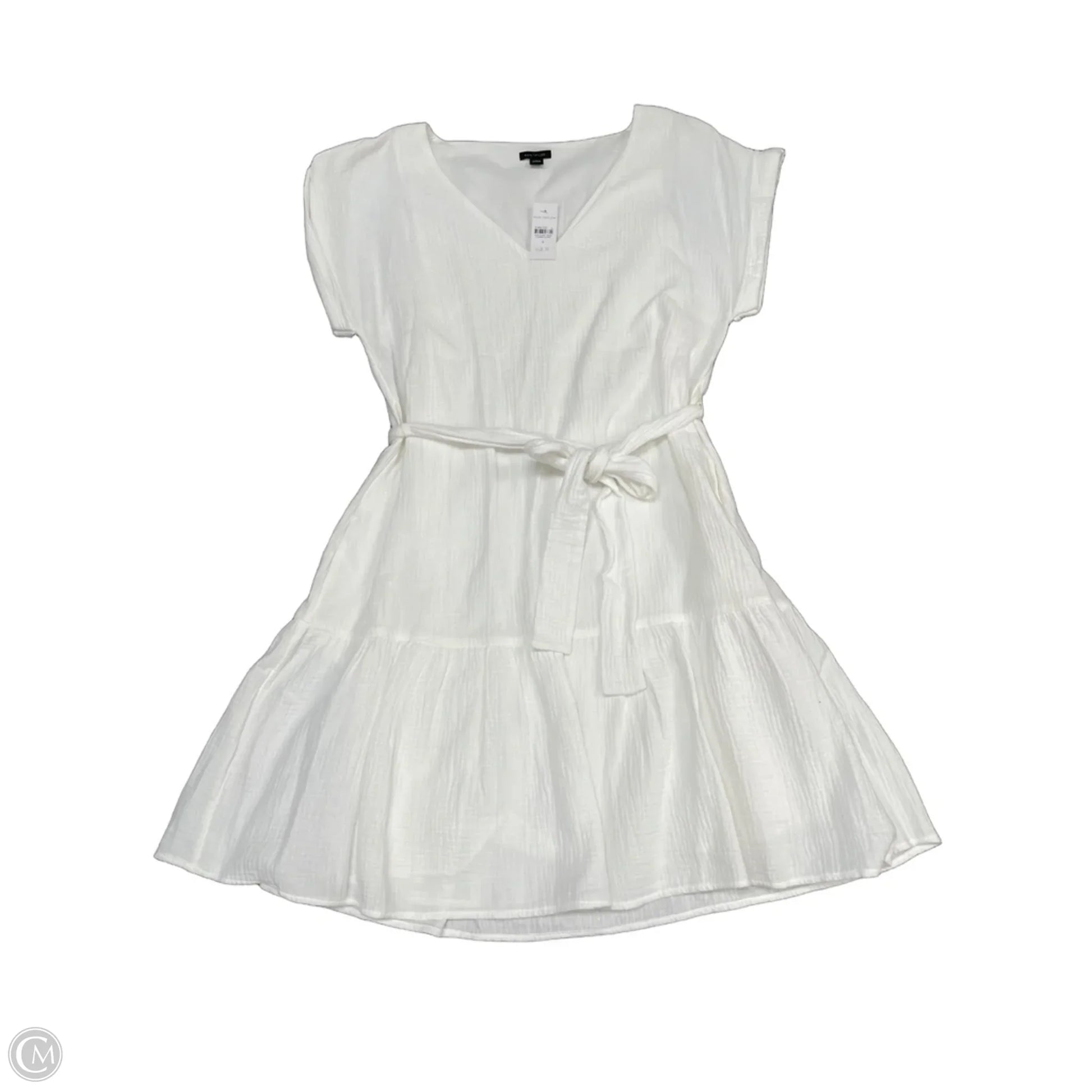 Dress Casual Short By Ann Taylor In White, Size: S Dress Casual Short By Ann Taylor In White, Size: S