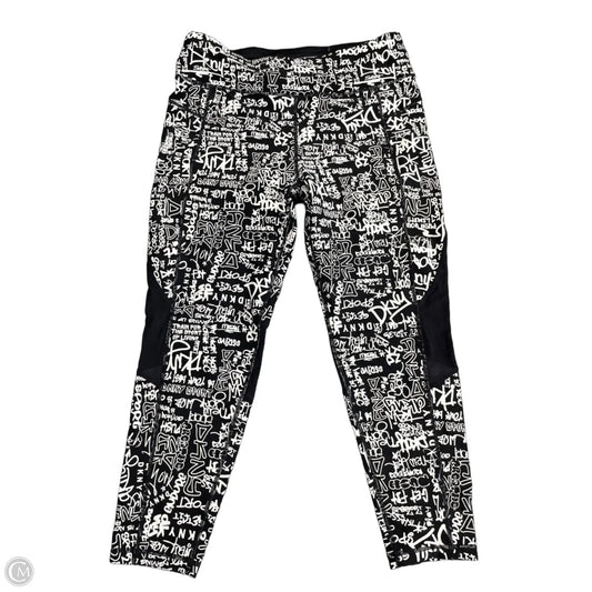 Athletic Leggings By Dkny In Black & White, Size: Xl