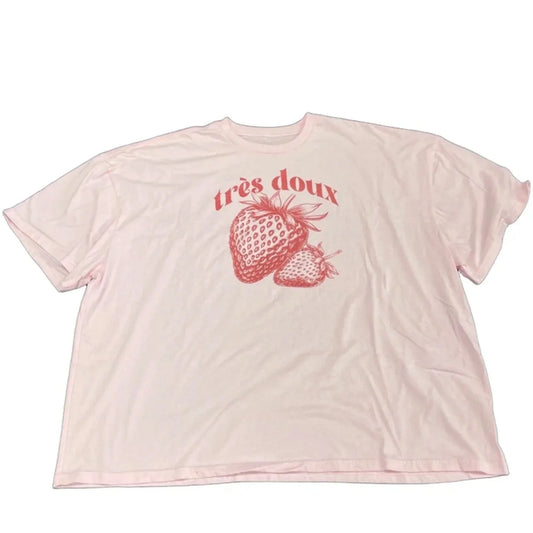 Top Short Sleeve Basic By Clothes Mentor In Pink, Size: 2x