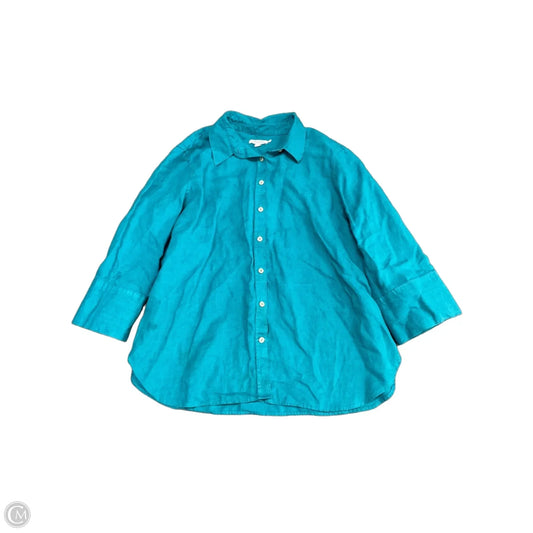 Top Short Sleeve By Chicos In Blue, Size: L