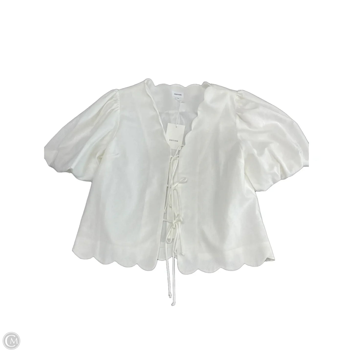 Top Short Sleeve By Cmb In White, Size: M