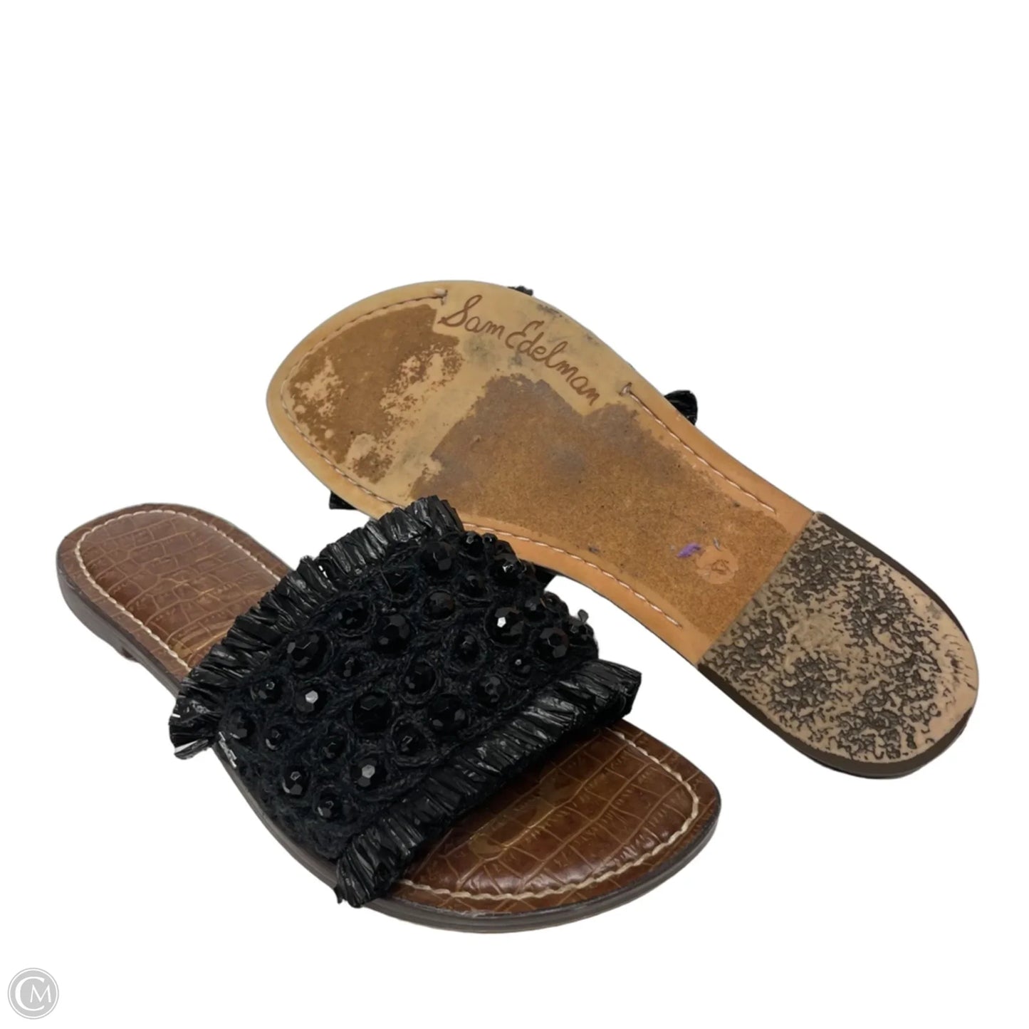 Sandals Flats By Sam Edelman In Black, Size: 8.5
