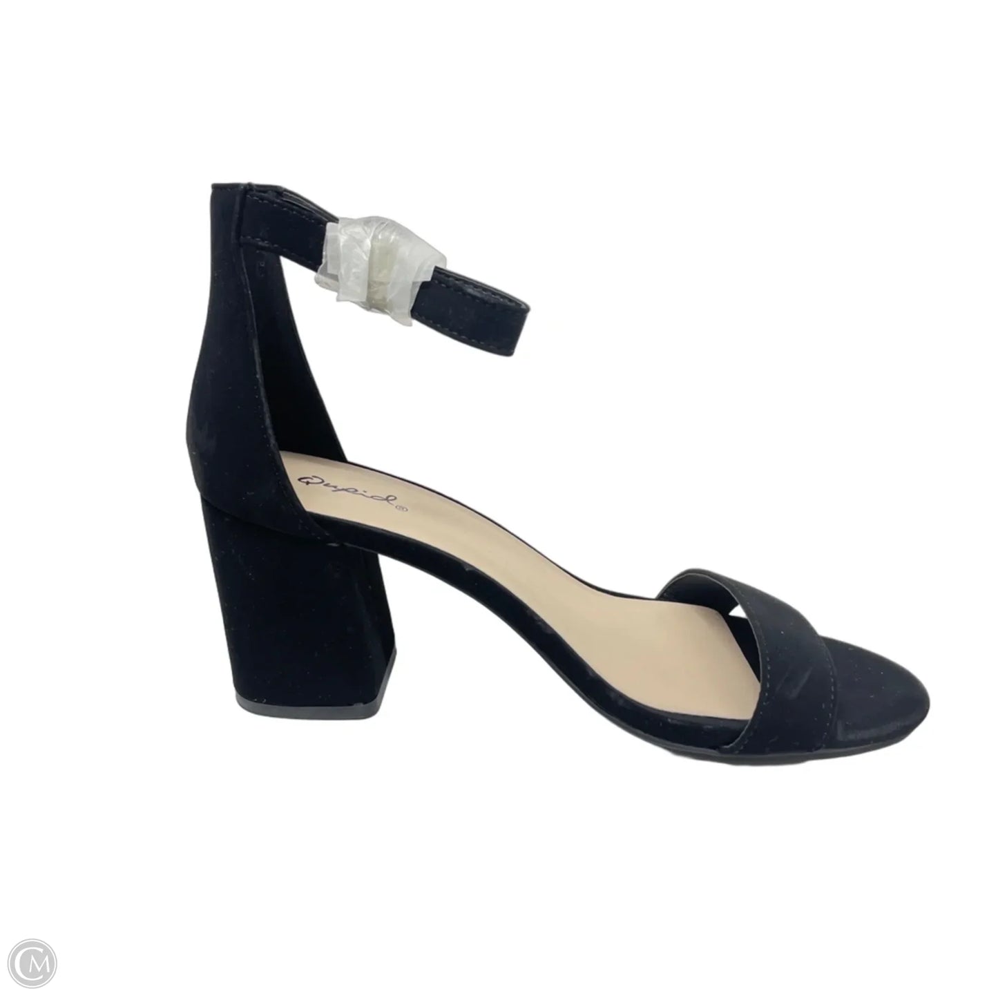 Sandals Heels Block By Qupid In Black, Size: 7.5