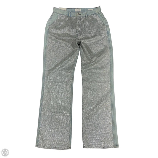 Jeans Straight By Frame In Blue Denim, Size: 12