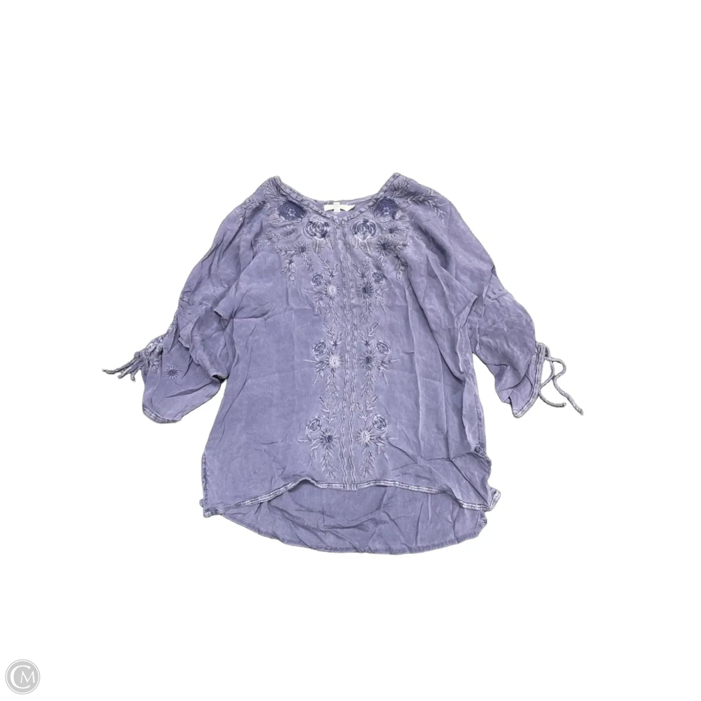 Top Long Sleeve By Cmc In Blue, Size: M