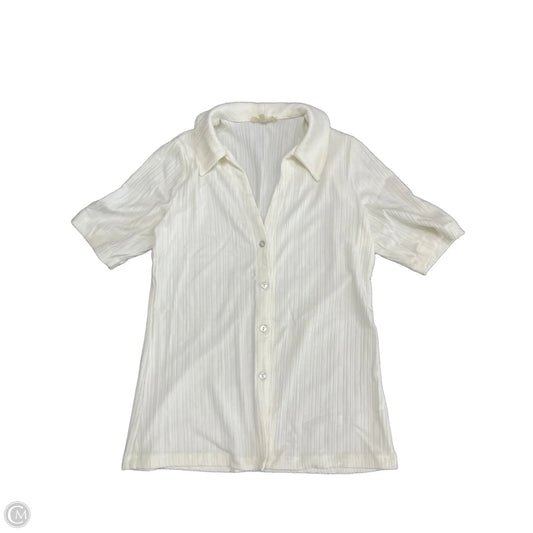 Top Short Sleeve By Madewell In Ivory, Size: M