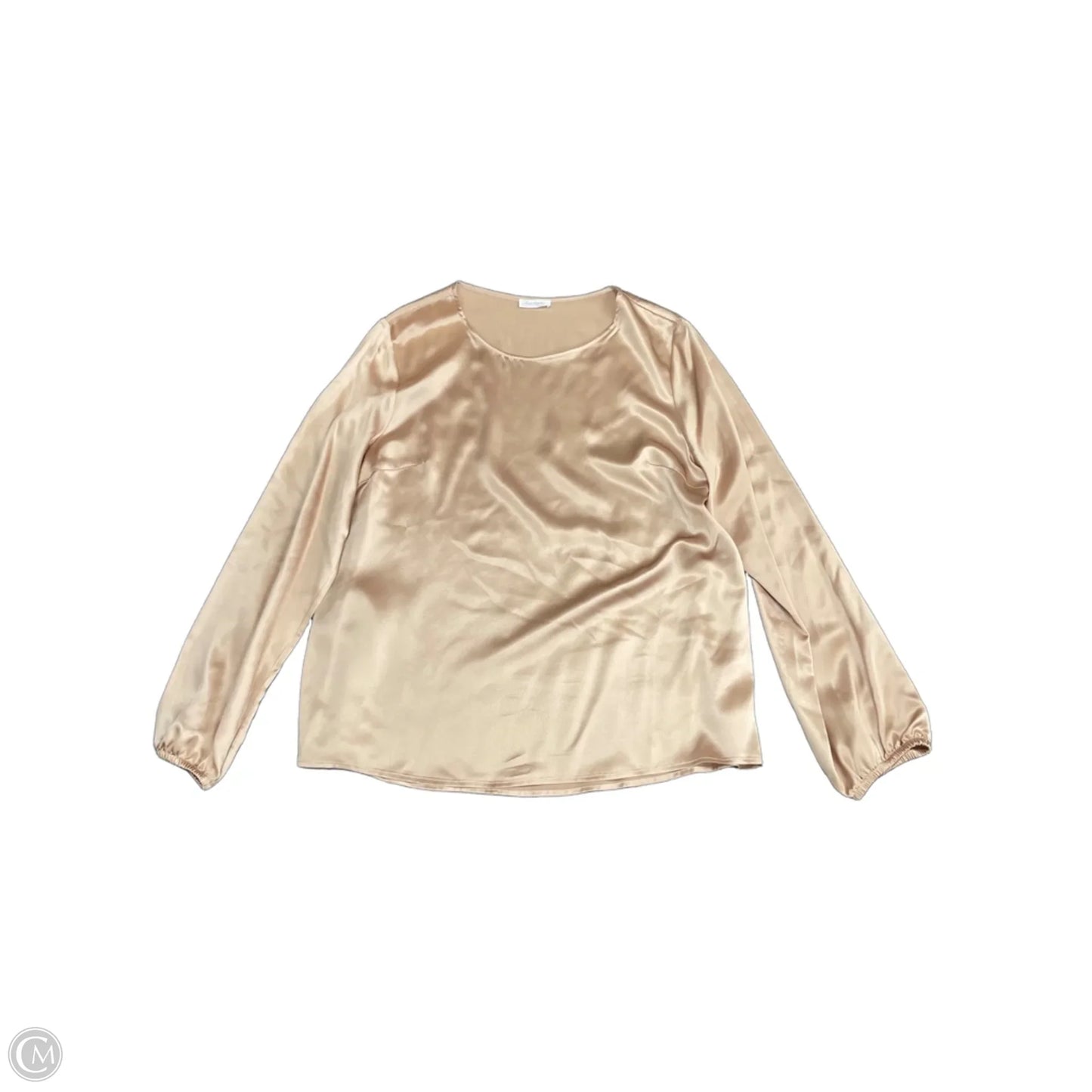 Top Long Sleeve By Cmb In Cream, Size: L