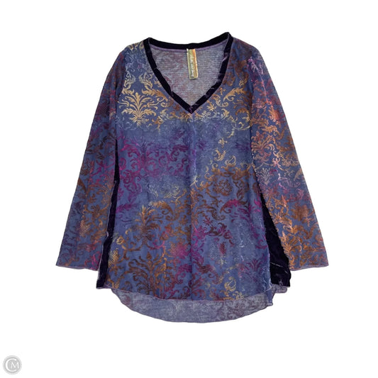Top Long Sleeve By Aratta Silent Journey In Purple, Size: L