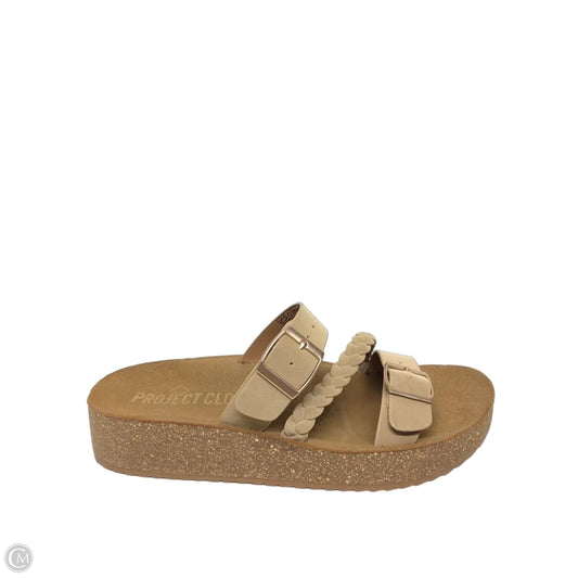 Sandals Flats By Cmc In Beige, Size: 8.5
