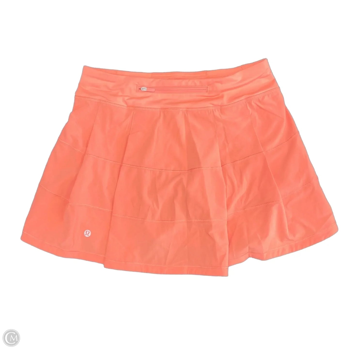 Athletic Skort By Lululemon In Orange, Size: 6