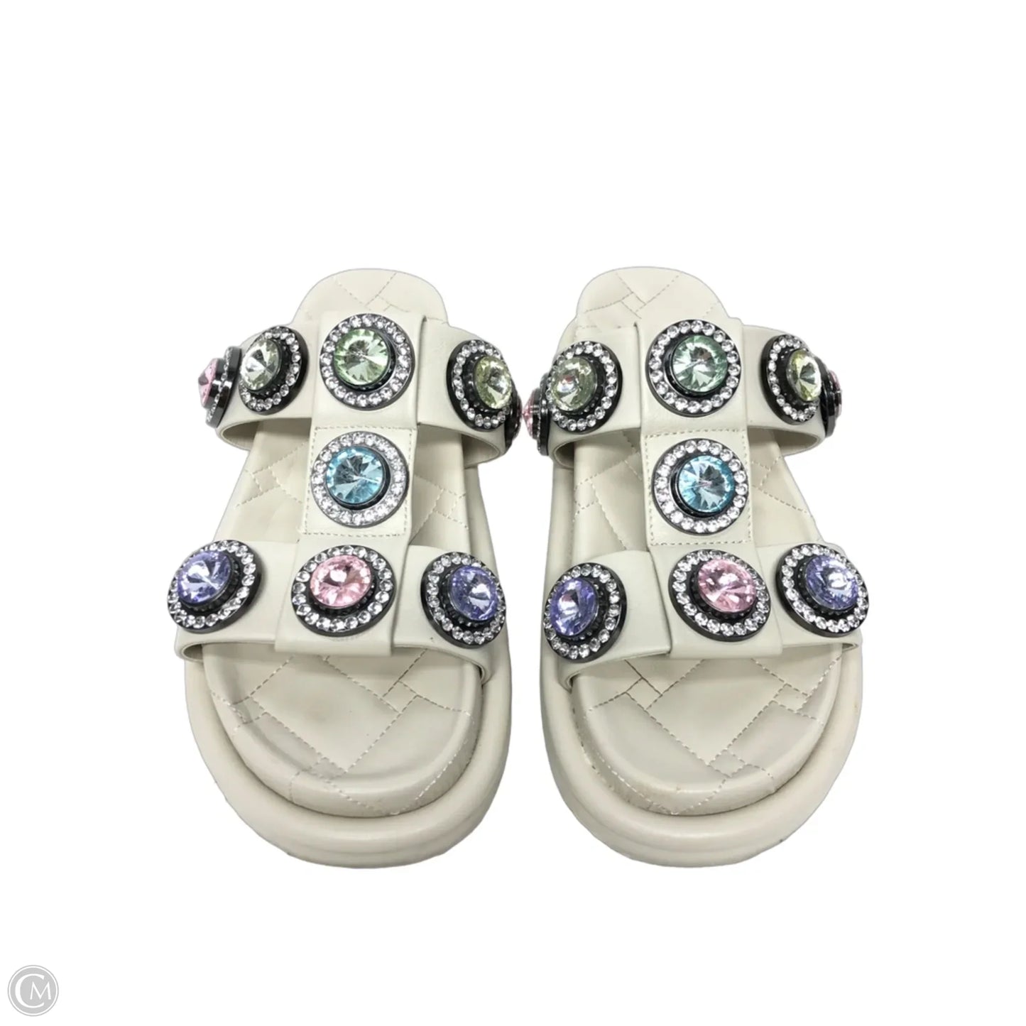 Sandals Designer By Kurt Geiger In Cream, Size: 6.5