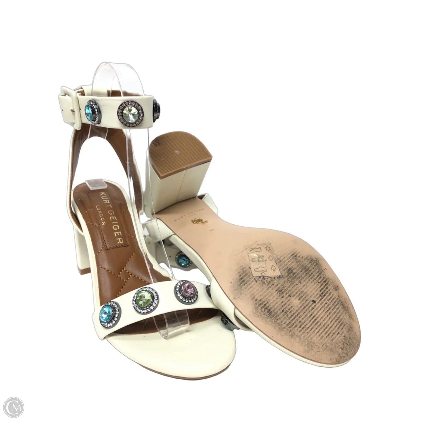 Sandals Designer By Kurt Geiger In Cream, Size: 6