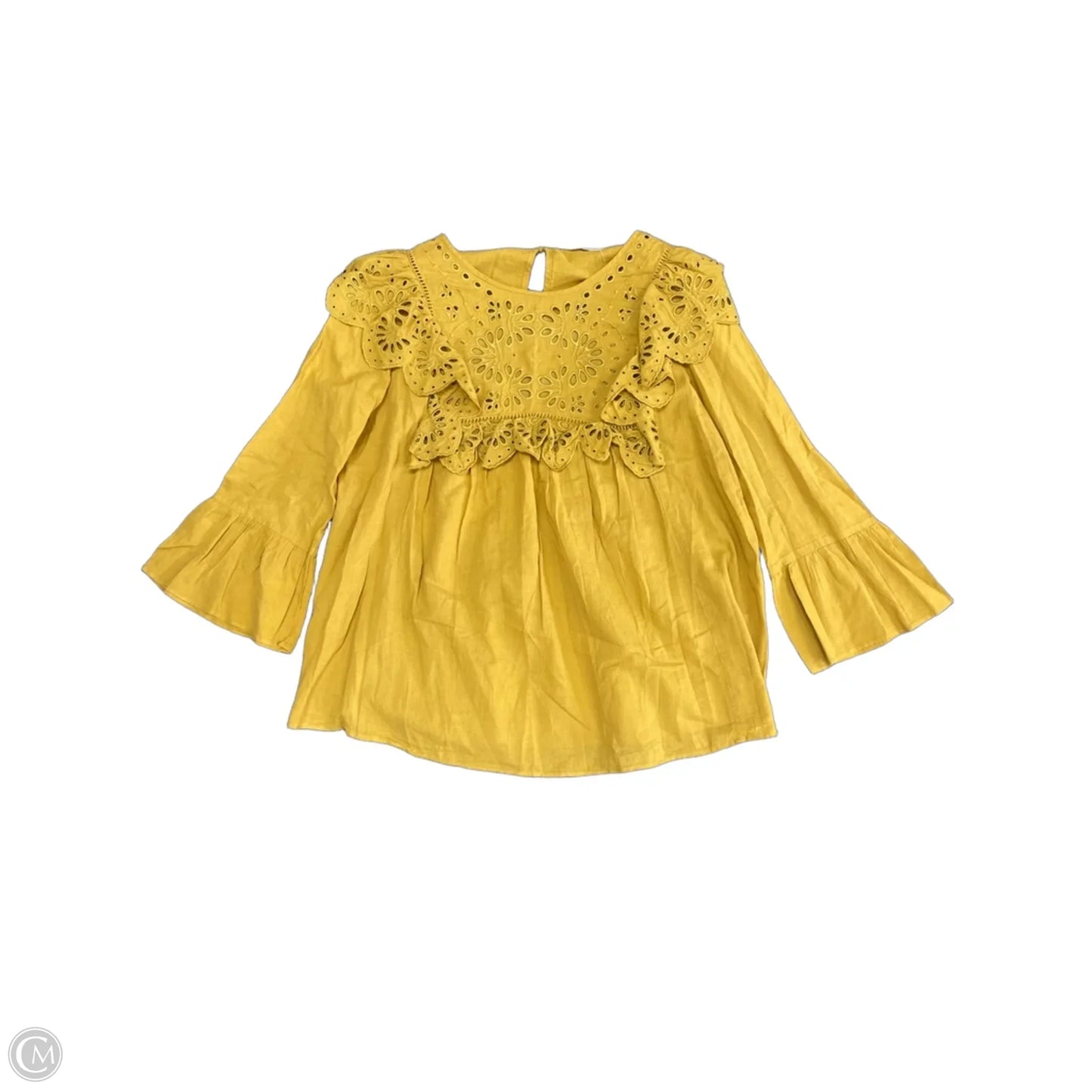 Top Long Sleeve By A Loves A In Yellow, Size: M
