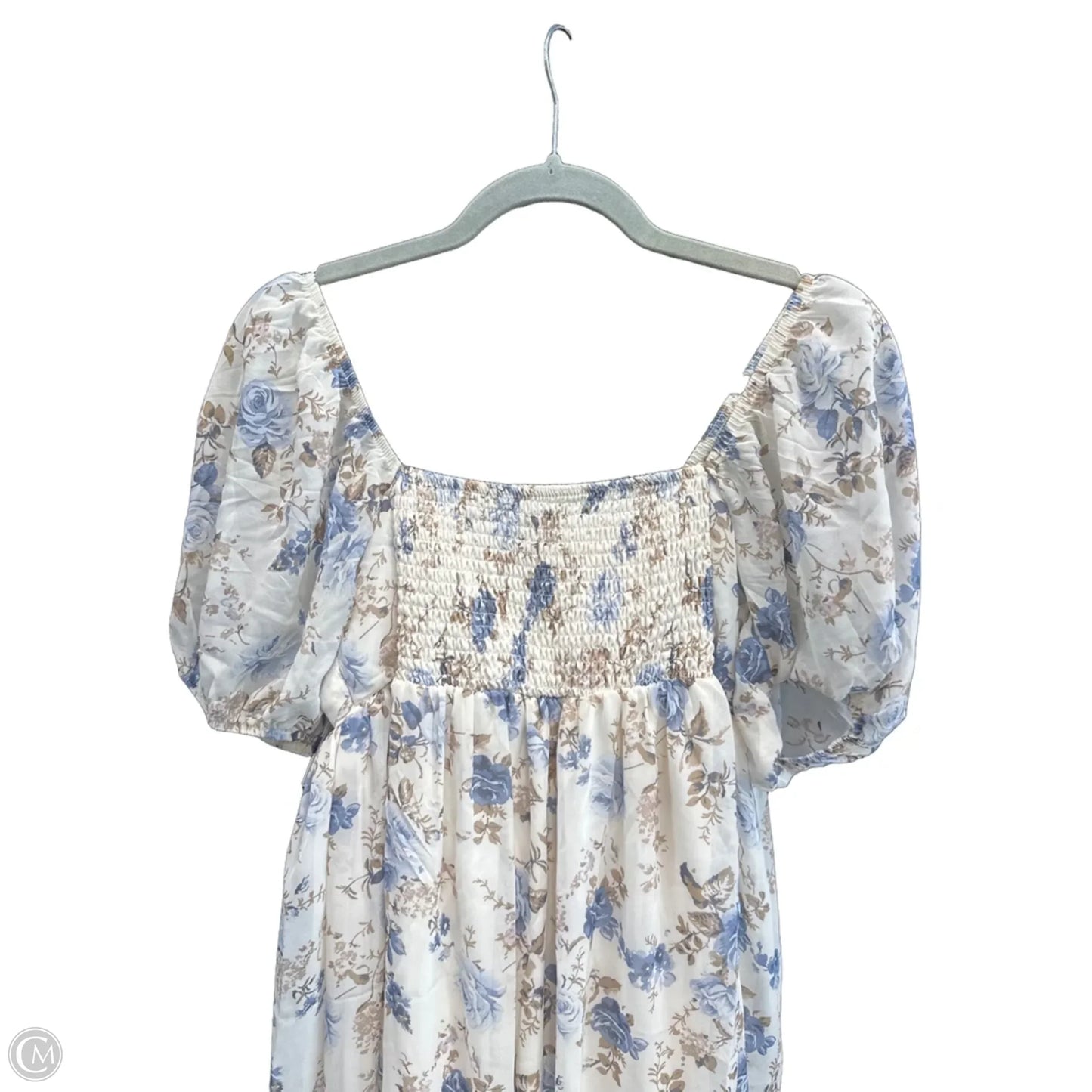 Dress Casual Midi By Wallflower In Blue & White, Size: M