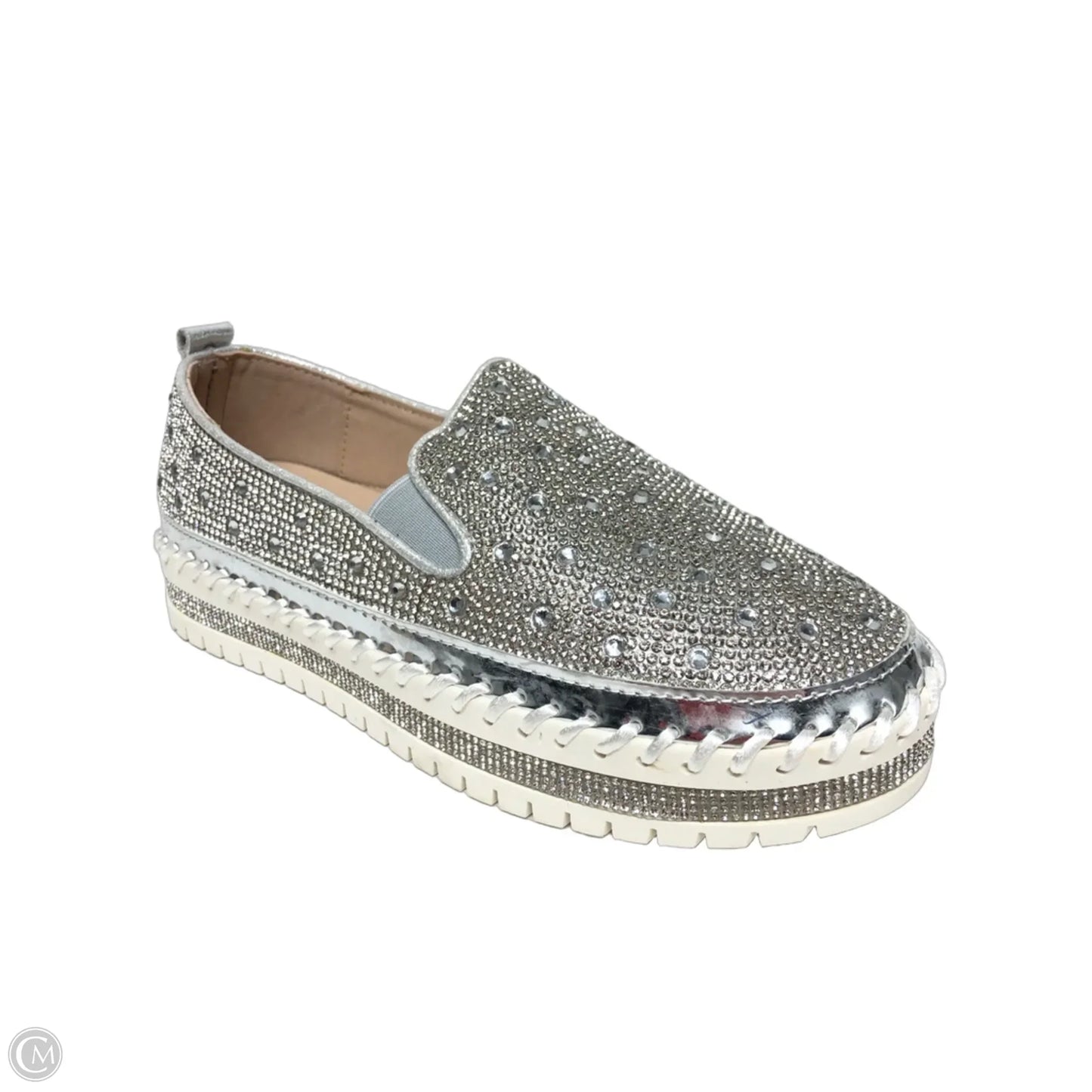 Shoes Flats By Azalea Wang In Silver, Size: 6