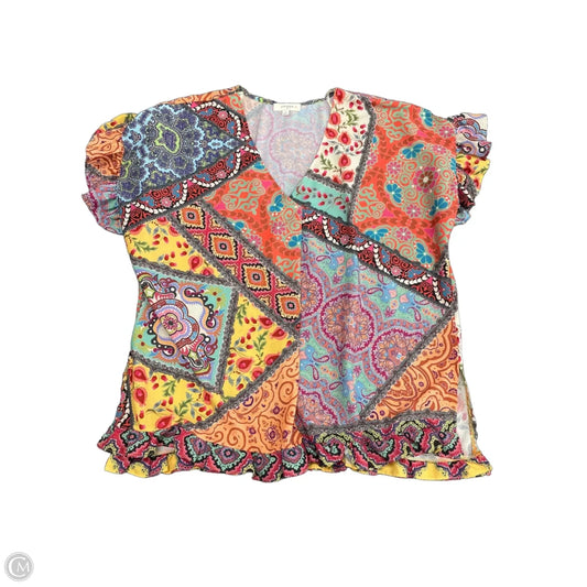 Top Short Sleeve By Umgee In Multi-colored, Size: Xl