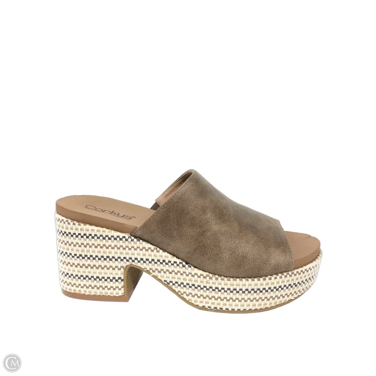 Sandals Heels Wedge By Corkys In Brown, Size: 9