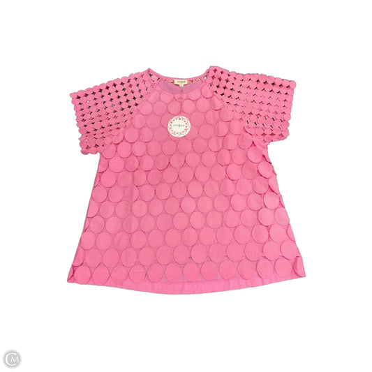 Top Short Sleeve By Umgee In Pink, Size: M