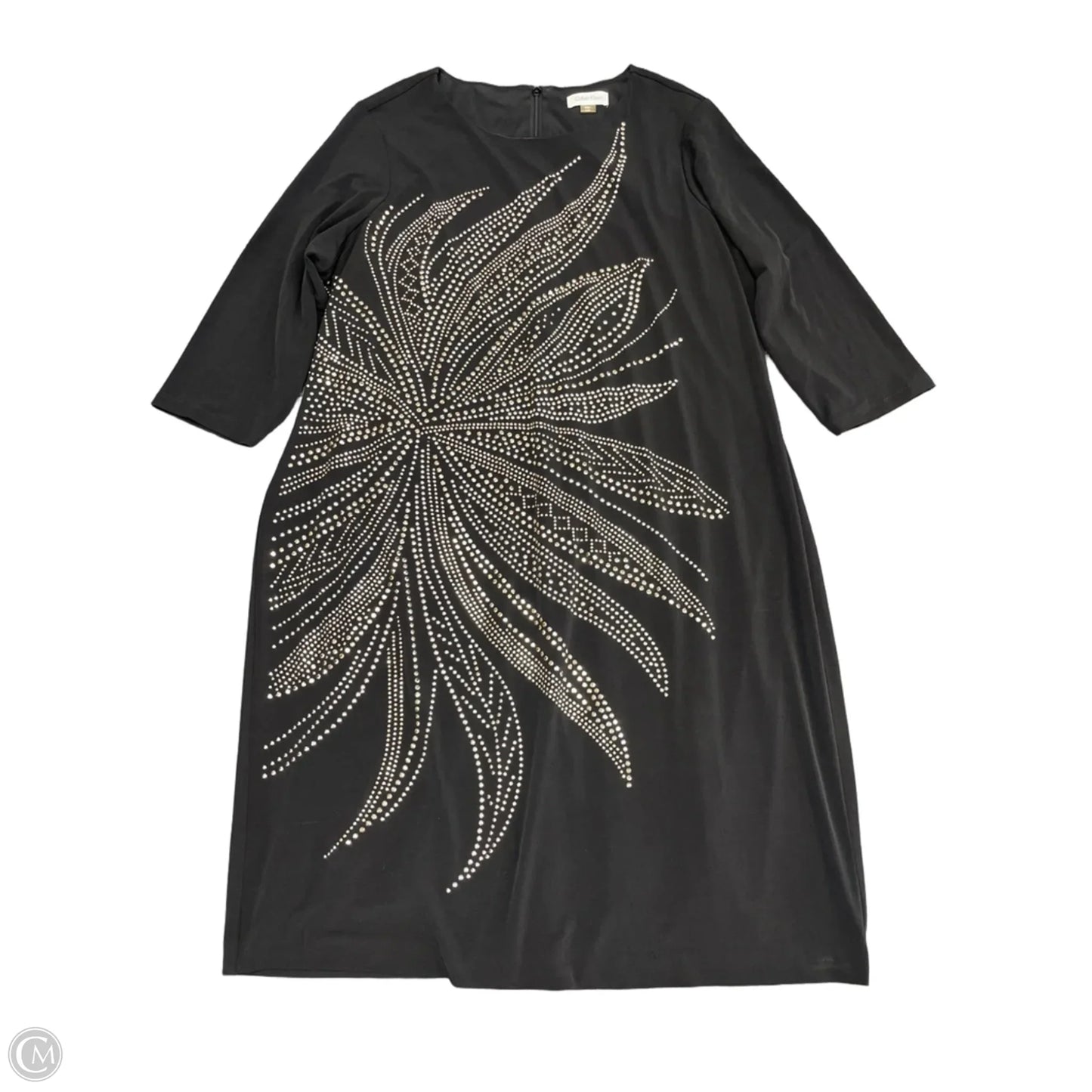 Dress Casual Midi By Calvin Klein In Black, Size: 16