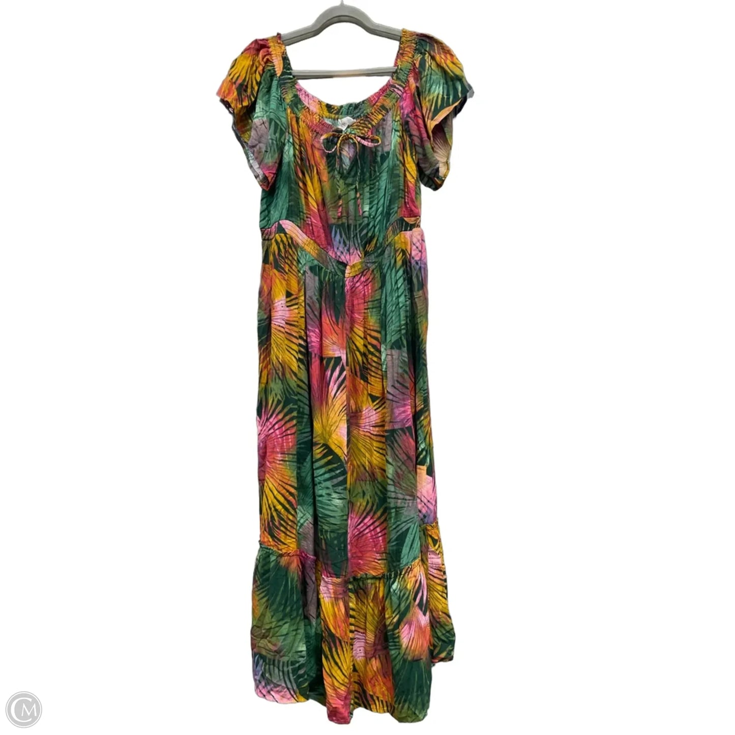 Dress Casual Maxi By Terra & Sky In Tropical Print, Size: 1x