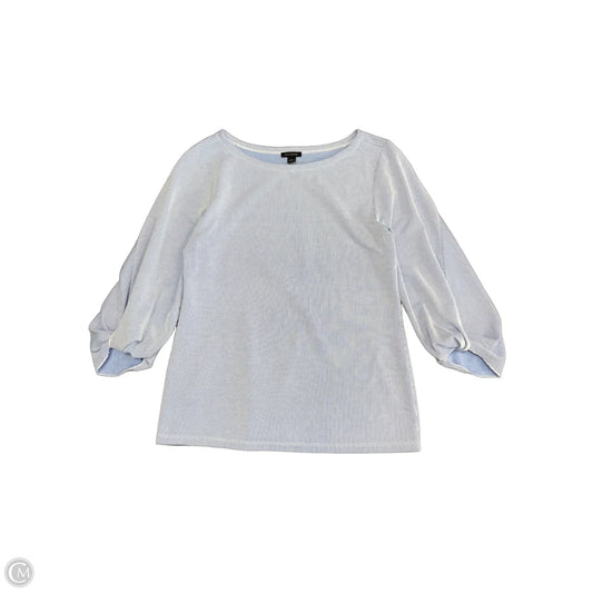 Top 3/4 Sleeve By Ann Taylor In Blue & White, Size: S