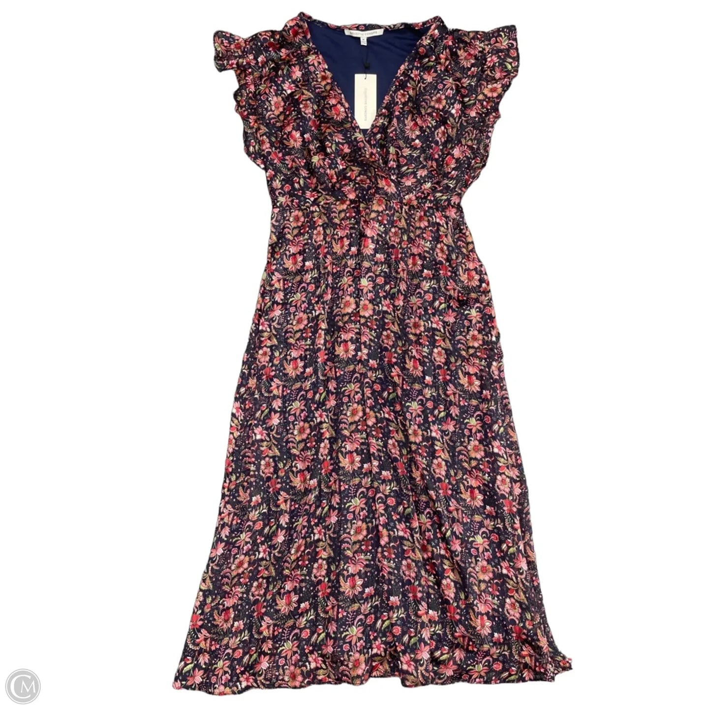 Dress Casual Midi By Collective Concepts In Blue & Pink, Size: M