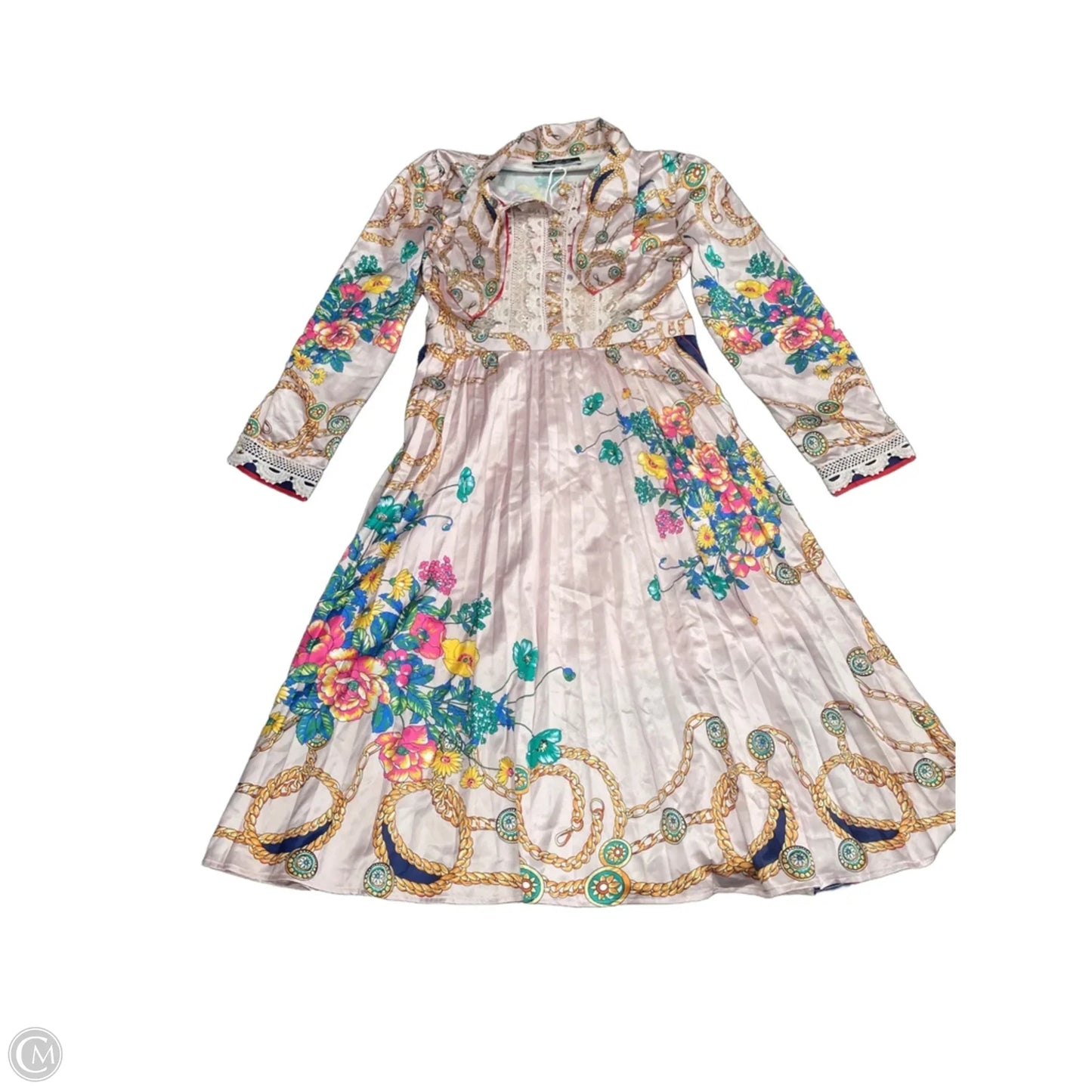 Dress Casual Midi By Cmb In Pink, Size: L