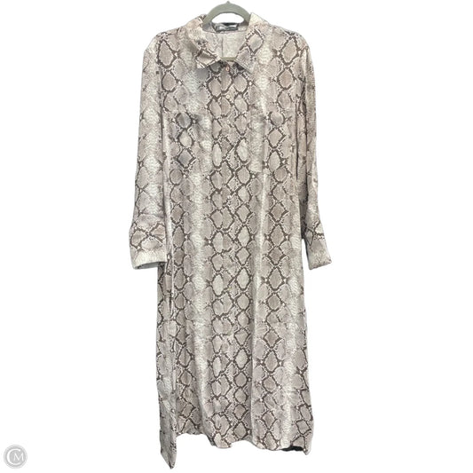 Dress Casual Midi By Mng In Snakeskin Print, Size: 12