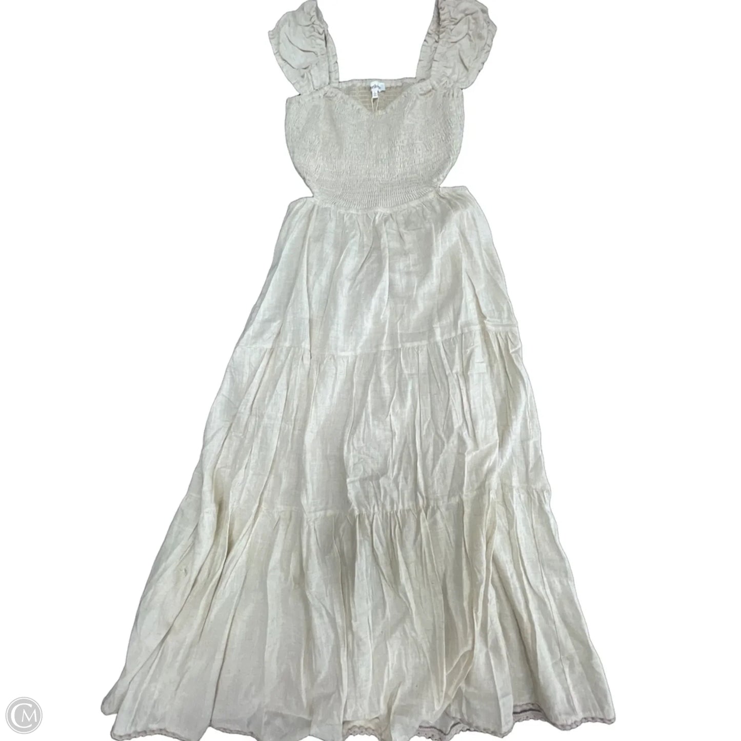 Dress Casual Midi By Heartloom In Cream, Size: L