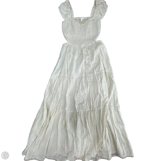 Dress Casual Midi By Heartloom In Cream, Size: L