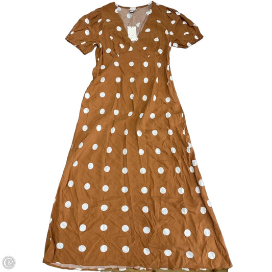 Dress Casual Midi By A New Day In Brown & White, Size: M