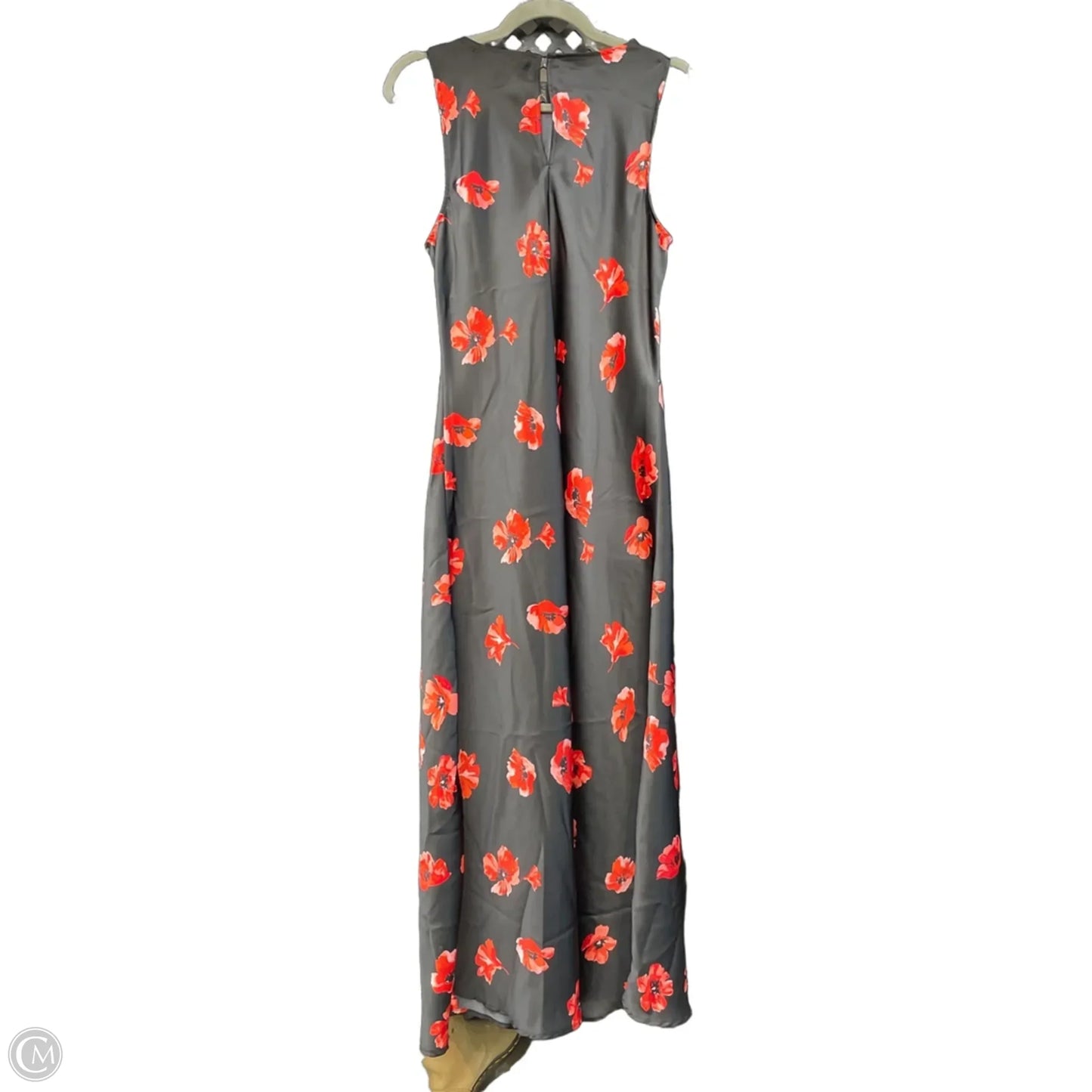 Dress Casual Midi By Loft In Black & Red, Size: 10