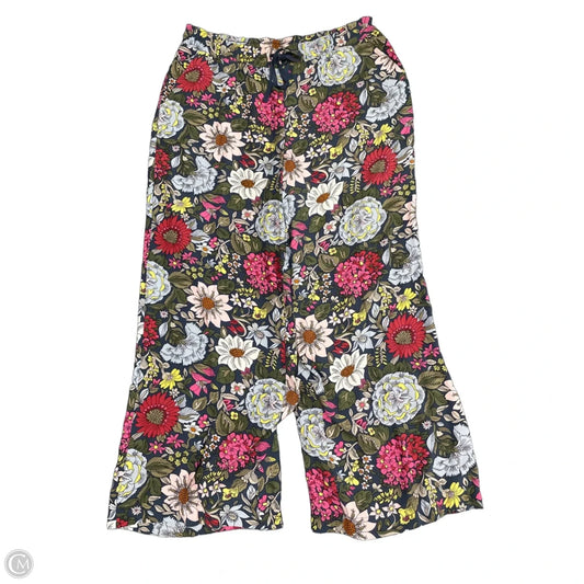 Pants Wide Leg By Loft In Floral Print, Size: L