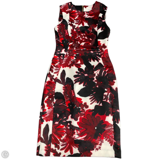 Dress Work By Calvin Klein In Black & Red, Size: 4