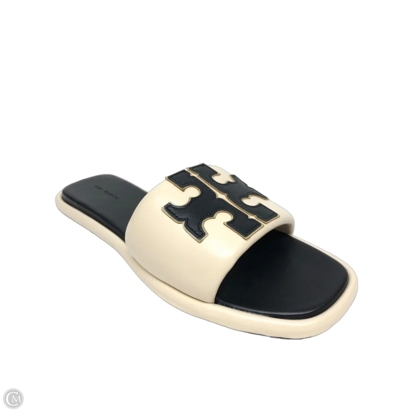 Sandals Designer By Tory Burch In Black & Cream, Size: 11