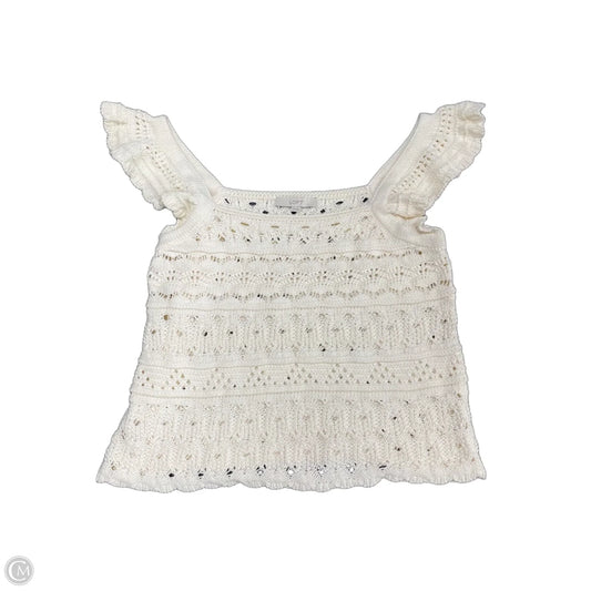 Top Sleeveless By Loft In Cream, Size: Xxl