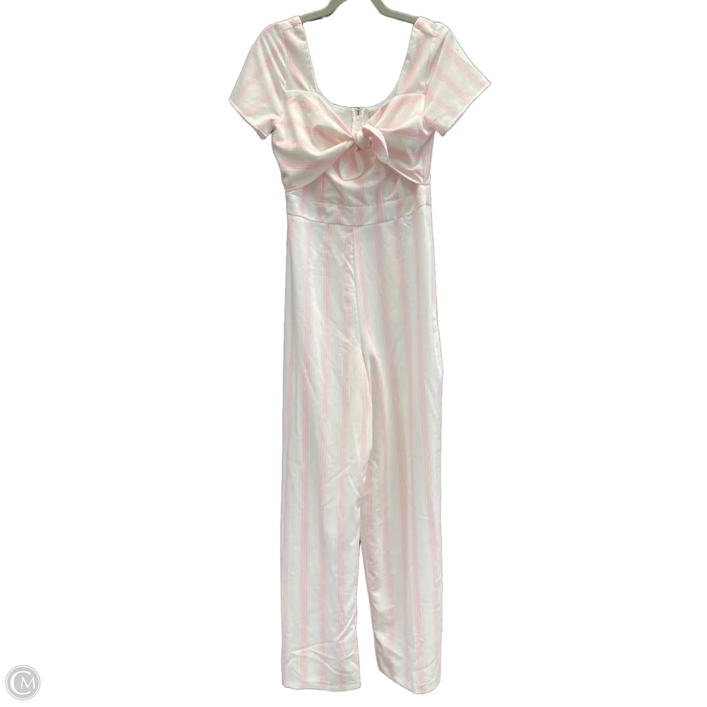 Jumpsuit By Gianni Bini In Pink & White, Size: M