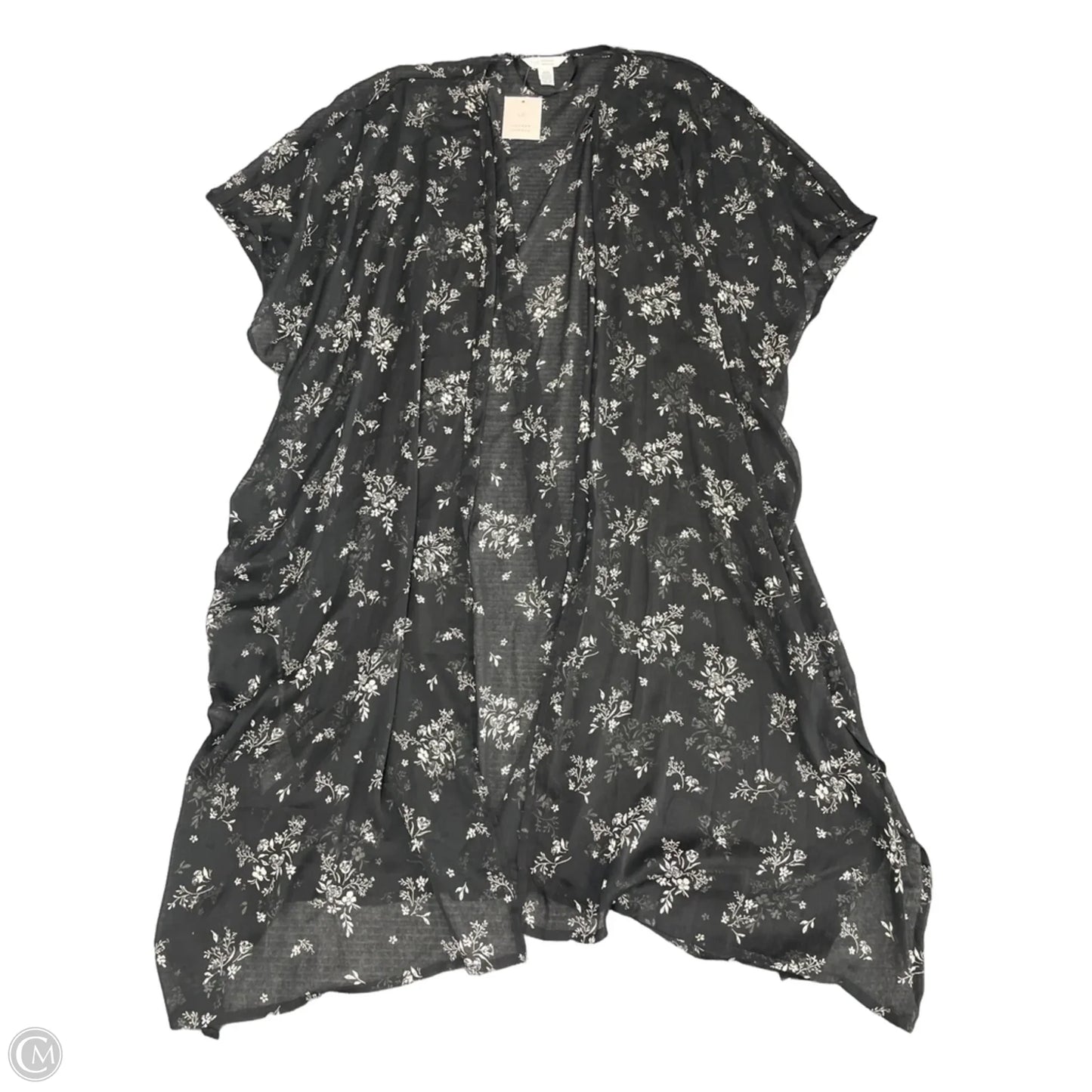 Swimwear Cover-up By Lc Lauren Conrad In Black & Cream, Size: Osfm